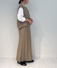 ZMJAE37120 al'aise modulation(アレーズモジュレーション) 【セットアップ対応・洗える】バルーンヘムベスト ベージュ