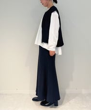 ZMJAE37120 al'aise modulation(アレーズモジュレーション) 【セットアップ対応・洗える】バルーンヘムベスト ブラック