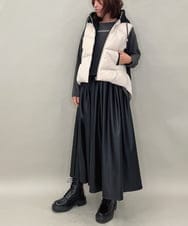 ZMJAE38138 al'aise modulation(アレーズモジュレーション) 切り替えデザインダウンベスト ベージュ