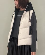 ZMJAE38138 al'aise modulation(アレーズモジュレーション) 切り替えデザインダウンベスト ベージュ