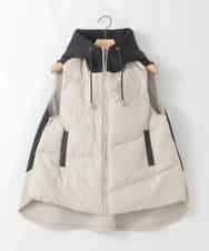 ZMJAE38138 al'aise modulation(アレーズモジュレーション) 切り替えデザインダウンベスト ベージュ