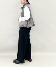 ZMJAE40120 al'aise modulation(アレーズモジュレーション) バルーンヘムノースリーブブルゾン ダークグレー