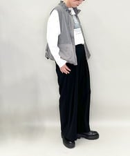 ZMJAE40120 al'aise modulation(アレーズモジュレーション) バルーンヘムノースリーブブルゾン ダークグレー