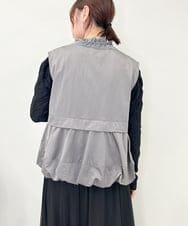 ZMJAE40120 al'aise modulation(アレーズモジュレーション) バルーンヘムノースリーブブルゾン ダークグレー