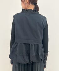 ZMJAE40120 al'aise modulation(アレーズモジュレーション) バルーンヘムノースリーブブルゾン ブラック