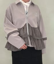 ZMJAE41130 al'aise modulation(アレーズモジュレーション) シアードッキングジャージーブルゾン ダークグレー