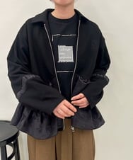 ZMJAE41130 al'aise modulation(アレーズモジュレーション) シアードッキングジャージーブルゾン ブラック