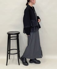 ZMJAE41130 al'aise modulation(アレーズモジュレーション) シアードッキングジャージーブルゾン ブラック