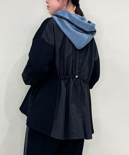 ZMJAE42136 al'aise modulation バックドロスト異素材ジョイントブルゾン