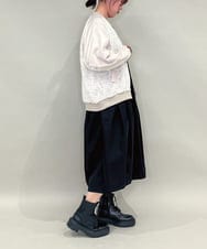 ZMJAE43160 al'aise modulation(アレーズモジュレーション) ツイードMA-1ドッキングブルゾン ホワイト