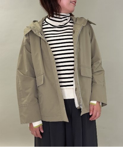 ZMJAE44290 al'aise modulation 【ライナー付き】衿付きフーディーブルゾン