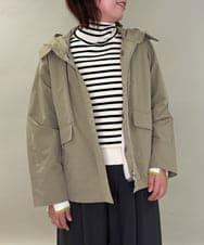 ZMJAE44290 al'aise modulation(アレーズモジュレーション) 【ライナー付き】衿付きフーディーブルゾン ベージュ