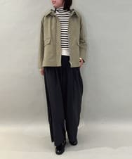 ZMJAE44290 al'aise modulation(アレーズモジュレーション) 【ライナー付き】衿付きフーディーブルゾン ベージュ