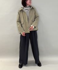 ZMJAE44290 al'aise modulation(アレーズモジュレーション) 【ライナー付き】衿付きフーディーブルゾン ベージュ