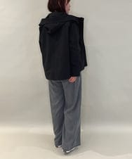 ZMJAE44290 al'aise modulation(アレーズモジュレーション) 【ライナー付き】衿付きフーディーブルゾン ブラック