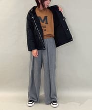 ZMJAE44290 al'aise modulation(アレーズモジュレーション) 【ライナー付き】衿付きフーディーブルゾン ブラック