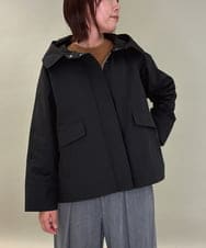 ZMJAE44290 al'aise modulation(アレーズモジュレーション) 【ライナー付き】衿付きフーディーブルゾン ブラック