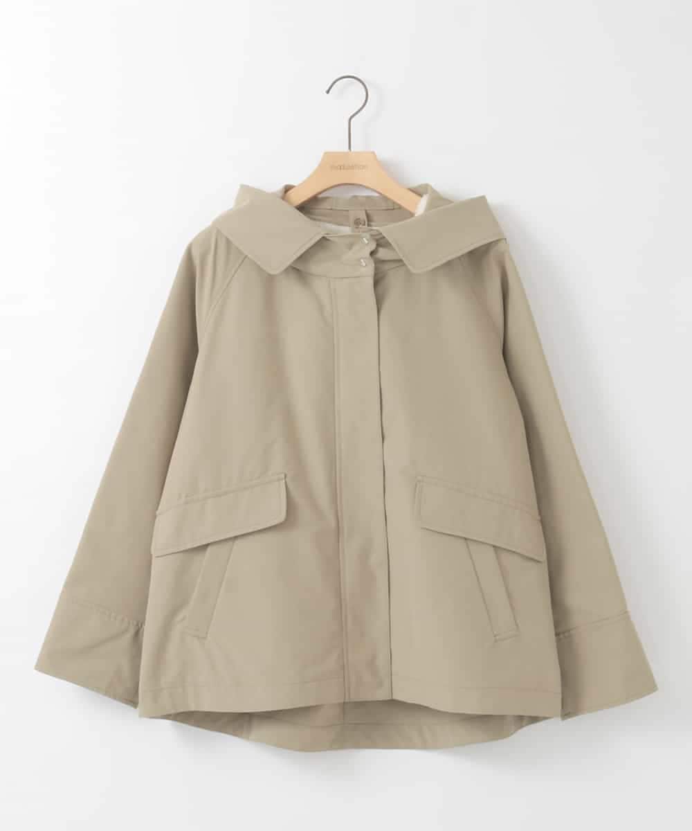 ZMJAE44290 al'aise modulation(アレーズモジュレーション) 【ライナー付き】衿付きフーディーブルゾン ベージュ