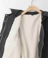 ZMJAE44290 al'aise modulation(アレーズモジュレーション) 【ライナー付き】衿付きフーディーブルゾン ブラック