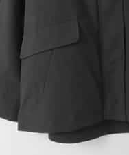 ZMJAE44290 al'aise modulation(アレーズモジュレーション) 【ライナー付き】衿付きフーディーブルゾン ブラック