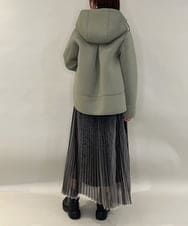 ZMJAE45158 al'aise modulation(アレーズモジュレーション) 異素材ジョイントフーディーブルゾン カーキ