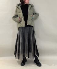 ZMJAE45158 al'aise modulation(アレーズモジュレーション) 異素材ジョイントフーディーブルゾン カーキ