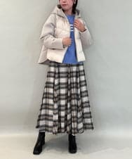 ZMJAE45158 al'aise modulation(アレーズモジュレーション) 異素材ジョイントフーディーブルゾン アイボリー