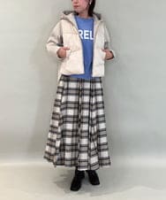 ZMJAE45158 al'aise modulation(アレーズモジュレーション) 異素材ジョイントフーディーブルゾン アイボリー