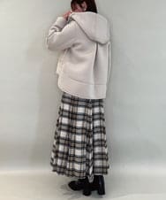 ZMJAE45158 al'aise modulation(アレーズモジュレーション) 異素材ジョイントフーディーブルゾン アイボリー