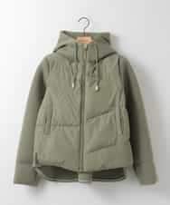 ZMJAE45158 al'aise modulation(アレーズモジュレーション) 異素材ジョイントフーディーブルゾン カーキ