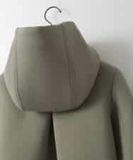 ZMJAE45158 al'aise modulation(アレーズモジュレーション) 異素材ジョイントフーディーブルゾン カーキ