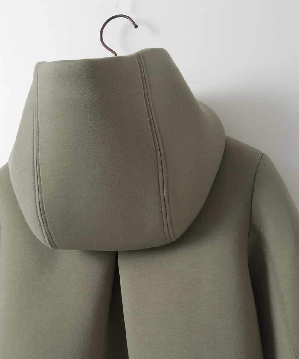 ZMJAE45158 al'aise modulation(アレーズモジュレーション) 異素材ジョイントフーディーブルゾン カーキ