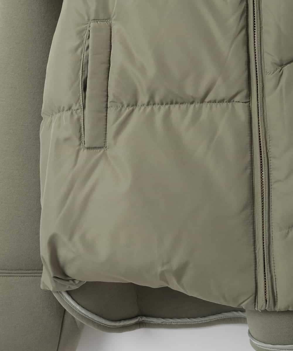 ZMJAE45158 al'aise modulation(アレーズモジュレーション) 異素材ジョイントフーディーブルゾン カーキ