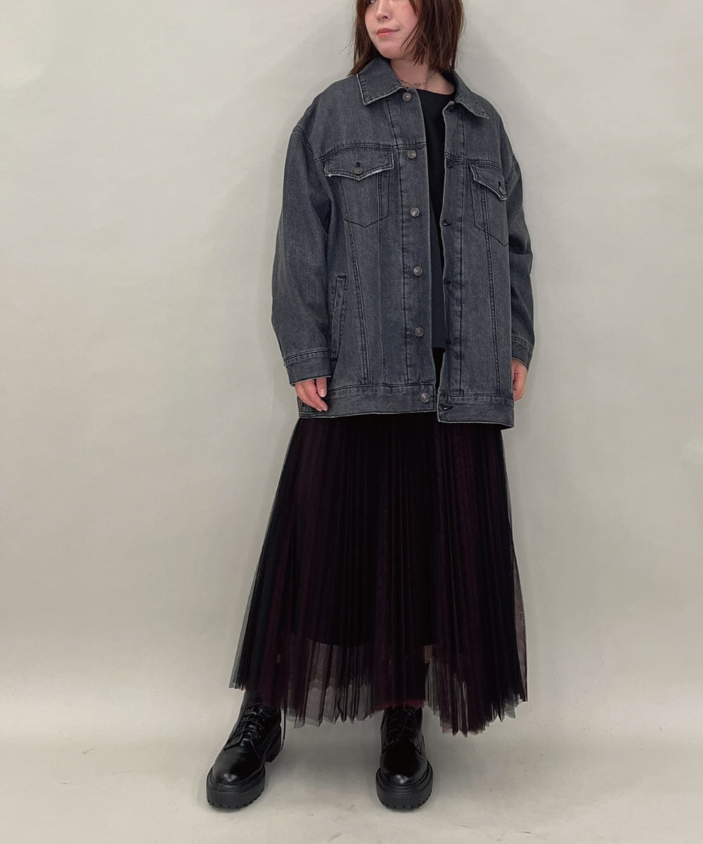 ZMJAE47220 al'aise modulation(アレーズモジュレーション) 中綿キルティングデニムジャケット ブラック