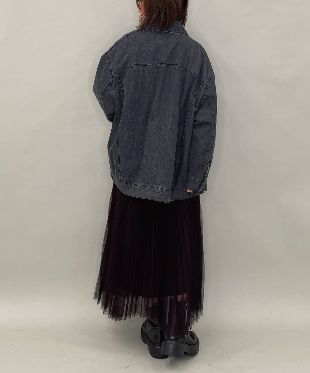 ZMJAE47220 al'aise modulation(アレーズモジュレーション) 中綿キルティングデニムジャケット ブラック