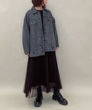 ZMJAE47220 al'aise modulation(アレーズモジュレーション) 中綿キルティングデニムジャケット ブラック