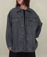 ZMJAE47220 al'aise modulation(アレーズモジュレーション) 中綿キルティングデニムジャケット ブラック