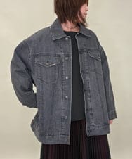 ZMJAE47220 al'aise modulation(アレーズモジュレーション) 中綿キルティングデニムジャケット ブラック