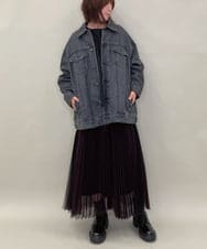 ZMJAE47220 al'aise modulation(アレーズモジュレーション) 中綿キルティングデニムジャケット ブラック