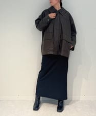 ZMJAE48240 al'aise modulation(アレーズモジュレーション) フラップポケットフェイクレザージャケット ブラウン