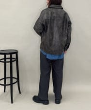 ZMJAE50168 al'aise modulation(アレーズモジュレーション) フェイクレザージップジャケット ブラック