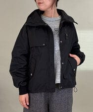 ZMJAE51198 al'aise modulation(アレーズモジュレーション) 【2WAY】ボアベストレイヤードブルゾン ブラック