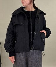 ZMJAE51198 al'aise modulation(アレーズモジュレーション) 【2WAY】ボアベストレイヤードブルゾン ブラック
