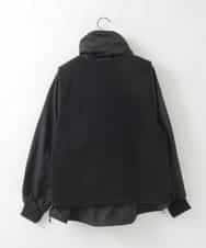 ZMJAE51198 al'aise modulation(アレーズモジュレーション) 【2WAY】ボアベストレイヤードジャケット ブラック