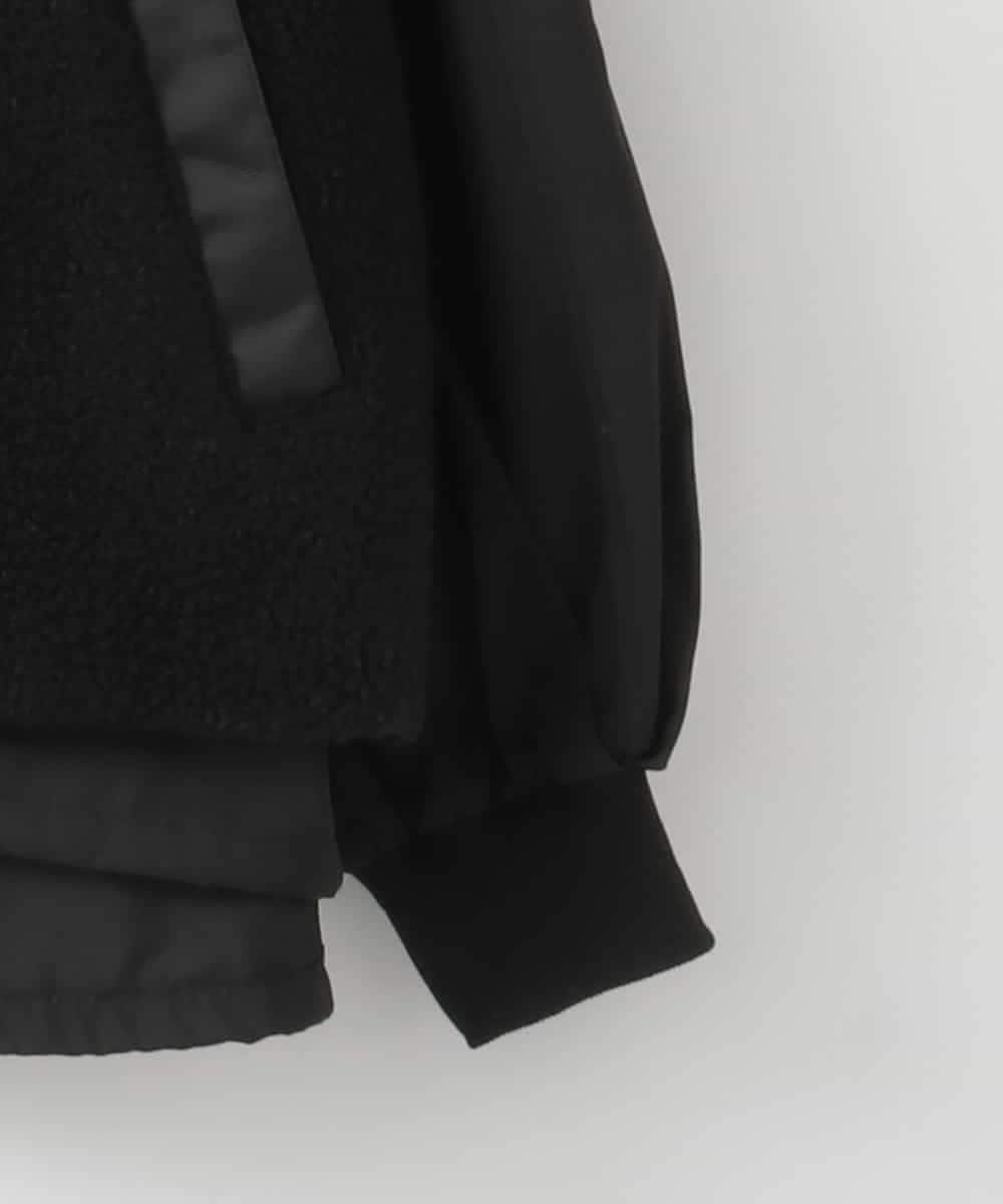 ZMJAE51198 al'aise modulation(アレーズモジュレーション) 【2WAY】ボアベストレイヤードジャケット ブラック