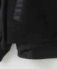 ZMJAE51198 al'aise modulation(アレーズモジュレーション) 【2WAY】ボアベストレイヤードジャケット ブラック