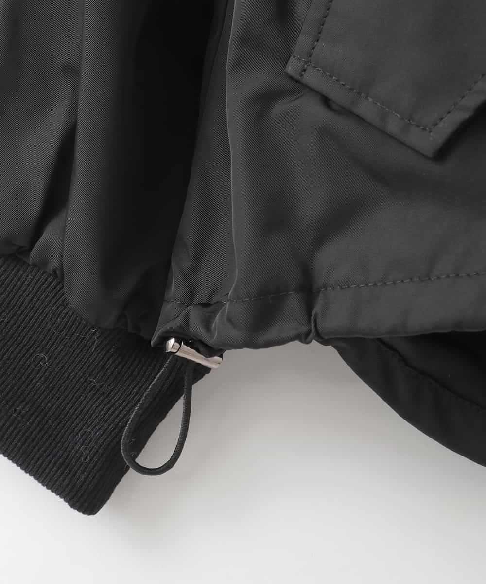 ZMJAE51198 al'aise modulation(アレーズモジュレーション) 【2WAY】ボアベストレイヤードジャケット ブラック