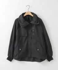 ZMJAE51198 al'aise modulation(アレーズモジュレーション) 【2WAY】ボアベストレイヤードジャケット ブラック