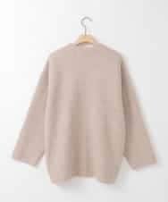 ZMJAE52140 al'aise modulation(アレーズモジュレーション) 【洗える】配色アクセントデザインニットコーディガン ベージュ