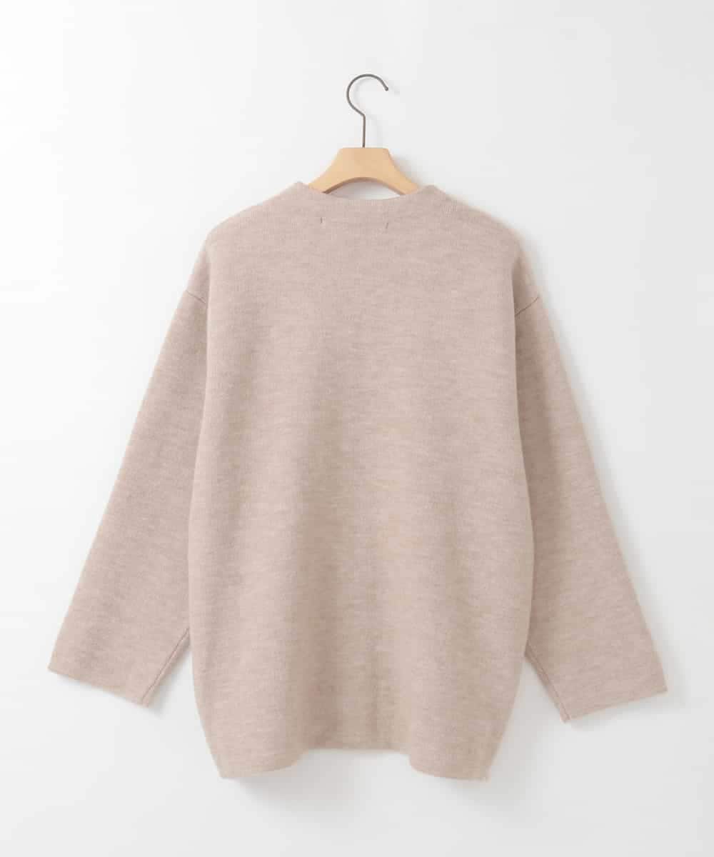 ZMJAE52140 al'aise modulation(アレーズモジュレーション) 【洗える】配色アクセントデザインニットコーディガン ベージュ